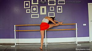 yanna performs naked gymnast poses