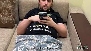 Stepmom Delivers Sloppy Deepthroat Cum in Throat Gift