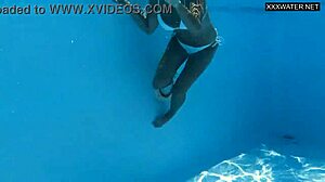 Angelica Strips Naked In Pool