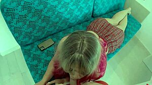 My stepsister got my dick instead of candy, cumming in her mouth!