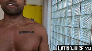 damian moreno rims lucas perez's meaty asshole before bareback penetration with monster cock