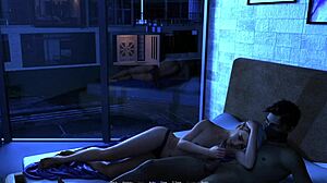 Breast friend gets handjob turning into deepthroat blowjob with cum in mouth