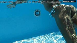 Angelica Strips Naked In Pool