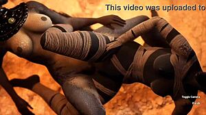 Furry Jackal Grinds on Furry Dragon in Wild Lesbian Clash