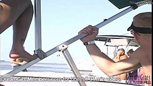 Dream girl bartender nude in party thong