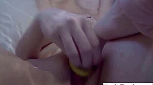 Is sexy Nadia masturbating in the bath with rubber duckies