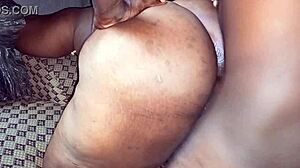 Wide black ass lady with monster cock