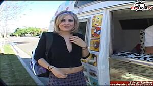 Will Blonde Student Fuck In Car For Cum?