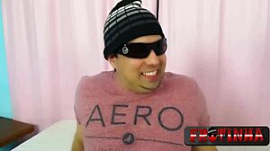 Blonde teen with big tits gets assfucked and cum in mouth.