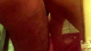 I love watching this latina couple have a quickie in the bathroom