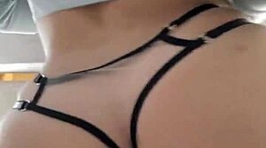 Latina teen shakes her big ass in thong!