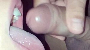 Wife enjoys liquid lunch with huge mouthfuls