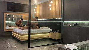 nice bath on my big black cock with her big natural tits