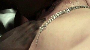 Pretty coworker with brown eyes gets her clit sucked and tits played with.