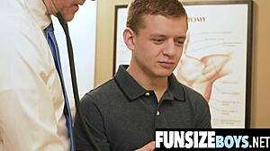 This monstercock is really stretching that petite 18+ boy's tight little ass on funsizeboys net