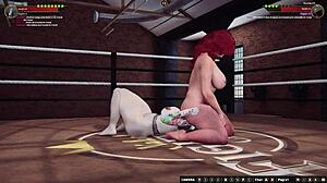 Draka II Battles Rockie II in Naked 3D Fighter Face-Sitting Showdown