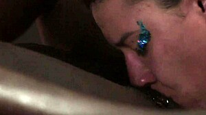 Pretty coworker with brown eyes gets her clit sucked and tits played with.