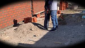 security camera catches engineer nataly at construction site