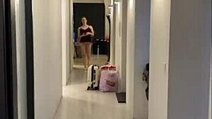 Fitness model with tight pussy arrives for yoga shooting, but it turns into a handjob with the fake director.