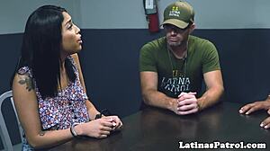 Latina immigrant cocksucking us officer in office casting
