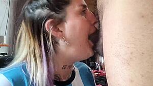 Blonde Amateur Sucks It All in Wild Homemade Deepthroat Action. Can She Handle the Messy Finish?