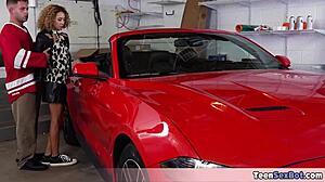 i told her let me show you my garage then grabbed and fucked her tight teen pussy