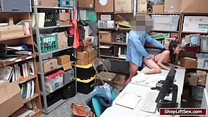 Can The Lp Officer Fuck Carolina's Pussy At Work?