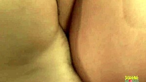 Blonde milf swallows fat cock