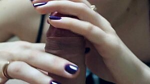 blowjob close-up, sweet and slow, slobbery finish with cum swallowed whole.