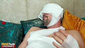 I love sucking that big cock as a hot redhead nurse collecting sperm from my shaved pussy