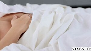 Voluptuous blonde Blake rewards her boyfriend with masturbation and cunilingus