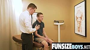 This monstercock is really stretching that petite 18+ boy's tight little ass on funsizeboys net