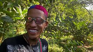 i and my friend took the hot black girl to the waterfall and fucked her