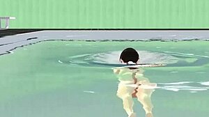 Hey, see this anime girl in a tiny 18+ micro bikini with nip slip!