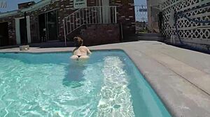 Gigi Breeze Performs Deepthroat Blowjob At Outdoor Pool