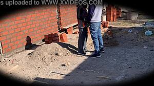 security camera catches engineer nataly at construction site