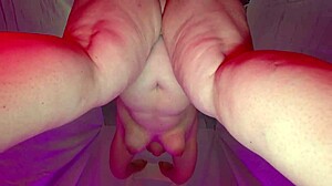 Chubby girl fucked! Tits and belly shaking with big cumshot!