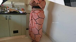 Tamil House Owner Jerking Dick Infront Of Maid Sasikala In Kitchen