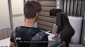 Wow! Busty ebony milf jealous after banging friends in space game