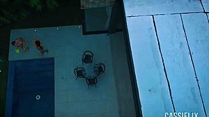 pool party with my friend's boyfriend crazy to eat my ass watch on cassiflix