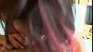 Amateur teen babe gets deep anal creampie