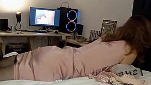 Amateur Slut In Stockings Gets Fucked From Behind! Rimming!