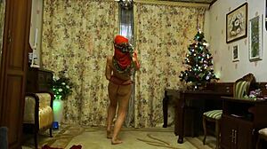 I-I danced as a belly dancer in red lingerie