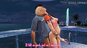 Blonde Gets Fucked Hard in Gym 3D Animation Sims 4