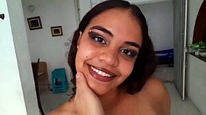 Colombian Egyptian Couple! Bored at Home, They Play and End Up in Hot Close-Up Action