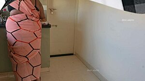 Tamil House Owner Jerking Dick Infront Of Maid Sasikala In Kitchen