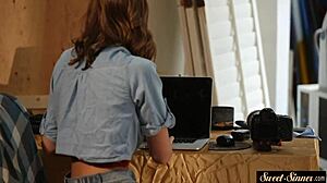 beautiful teen 18+ rides stepdad's hard dick in a classy, taboo encounter. it's shocking yet so tempting!