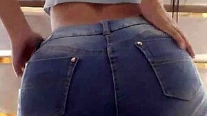 Latina teen shakes her big ass in thong!