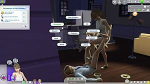 naughty classmate sucking teacher in alien game with monster