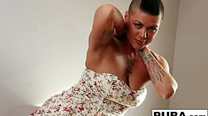 Watch this hot brunette tease or finger herself passionately.